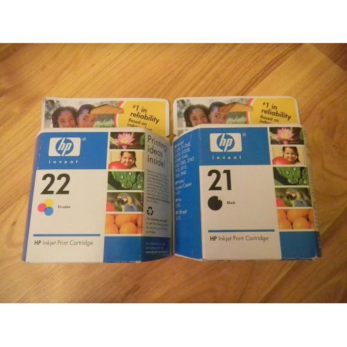 에이치피 Hp NEW No. 21 Black and No. 22 Tri-Color Ink Cartridge Combo Pack (Computer)