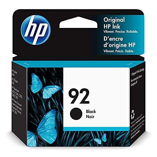 에이치피 Original HP 92 Black Ink Cartridge Works with HP DeskJet 5440; HP OfficeJet 6310; HP PhotoSmart C3100, 7850; HP PSC 1500 Series C9362WN