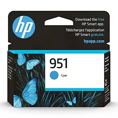 에이치피 Original HP 951 Cyan Ink Cartridge Works with HP OfficeJet 8600, HP OfficeJet Pro 251dw, 276dw, 8100, 8610, 8620, 8630 Series Eligible for Instant Ink CN050AN