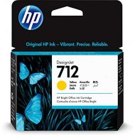 HP 712 Yellow 29-ml Genuine Ink Cartridge (3ED69A) for DesignJet T650, T630, T230, T210 & Studio Plotter Printers