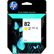 HP 82 Yellow 69-ml Genuine Ink Cartridge (C4913A) for DesignJet 820MFP, 815MFP, 800, CC800PS, 510, 500, 500 Plus, 500ps, 120, 50ps, 20ps & 10ps Large Format Printers