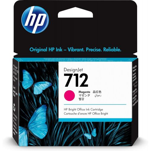 에이치피 HP 712 Magenta 29-ml Genuine Ink Cartridge (3ED68A) for DesignJet T650, T630, T230, T210 & Studio Plotter Printers