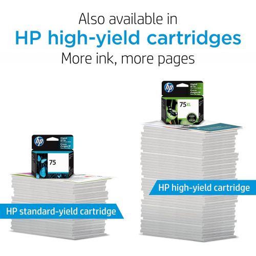 에이치피 Original HP 75 Tri-color Ink Cartridge Works with HP DeskJet D4260, D4360; HP OfficeJet J5700, J6400; HP PhotoSmart C4200, C4300, C4400, C4500, C5200, C5500, D5300 Series CB337WN
