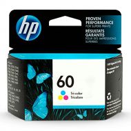 Original HP 60 Tri-color Ink Cartridge Works with DeskJet D1660, D2500, D2600, D5560, F2400, F4200, F4400, F4580; ENVY 100, 110, 120; PhotoSmart C4600, C4700, D110a Series CC643WN