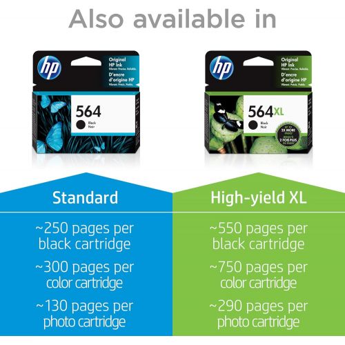 에이치피 HP 564 3 Ink Cartridges with Assorted Photo Paper Cyan, Magenta, Yellow Works with HP DeskJet 3500 Series, HP OfficeJet 4600 5500 C6300 6500 7500 Series, B8550, D7560, C510, B209,