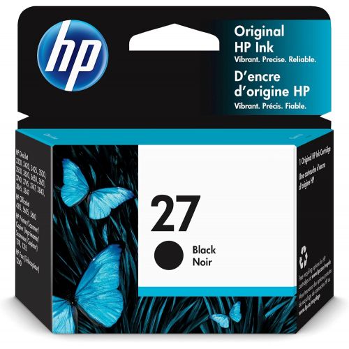 에이치피 Original HP 27 Black Ink Cartridge Works with HP DeskJet 3320, 3420, 3520, 3550, 3620, 3650, 3740, 3849; HP OfficeJet 4315, 5600; HP PSC 1310; HP Fax 1240 Series C8727AN