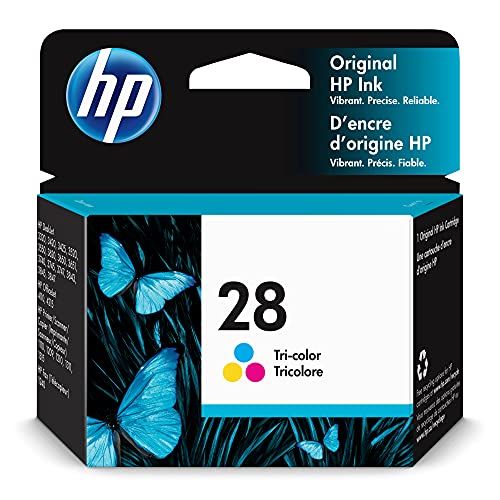 에이치피 Original HP 28 Tri-color Ink Cartridge Works with HP DeskJet 3320, 3420, 3520, 3550, 3620, 3650, 3740, 3840; OfficeJet 4110, 4215; PSC 1110, 1200, 1310; Fax 1240 Series C8728AN