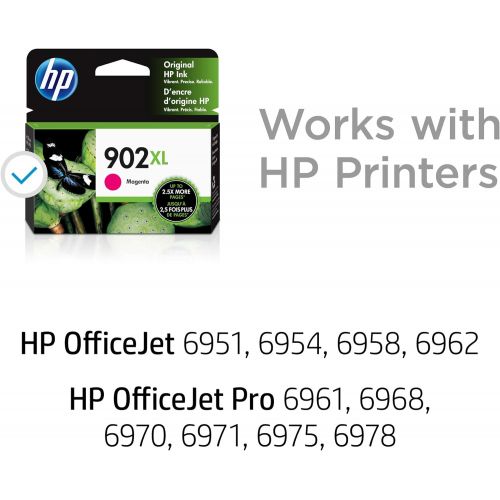 에이치피 HP 902XL Ink Cartridge Magenta Works with HP OfficeJet 6900 Series, HP OfficeJet Pro 6900 Series T6M06AN