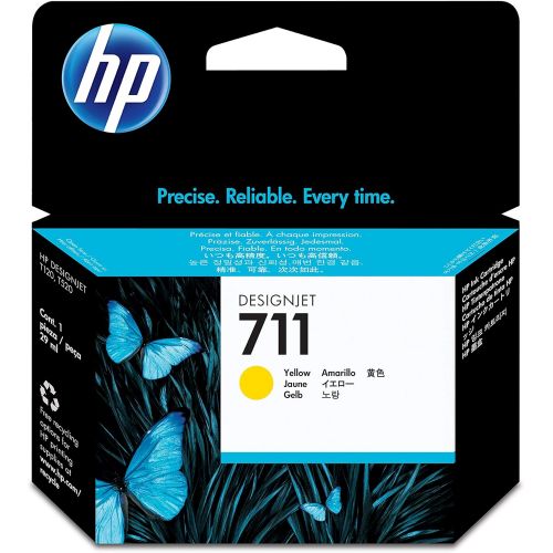 에이치피 HP 711 Yellow 29-ml Genuine Ink Cartridge (CZ132A) for DesignJet T530, T525, T520, T130, T125, T120 & T100 Large Format Plotter Printers