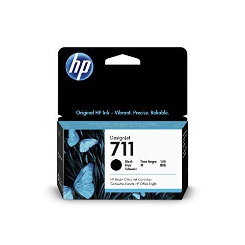 에이치피 HP 711 Black 38-ml Genuine Ink Cartridge (CZ129A) for DesignJet T530, T525, T520, T130, T125, T120 & T100 Large Format Plotter Printers