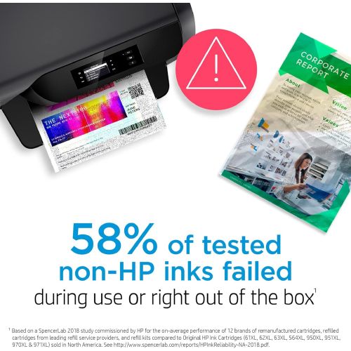 에이치피 Original HP 65 Tri-color Ink Cartridge Works with HP AMP 100 Series, HP DeskJet 2600, 3700 Series, HP ENVY 5000 Series Eligible for Instant Ink N9K01AN