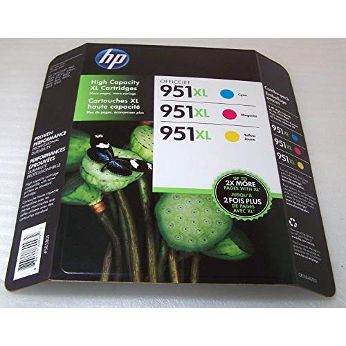 에이치피 HP 951XL High Yield Ink Cartridge Color 3 pk