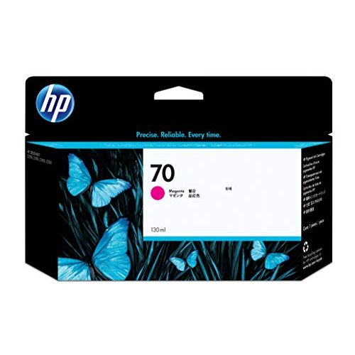 에이치피 HP 70 Magenta 130-ml Genuine Ink Cartridge (C9453A) for DesignJet Z5400, Z5200, Z3200, Z3100 & Z2100 Large Format Printers