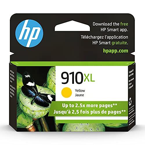 에이치피 Original HP 910XL Yellow High-yield Ink Cartridge Works with HP OfficeJet 8010, 8020 Series, HP OfficeJet Pro 8020, 8030 Series Eligible for Instant Ink 3YL64AN