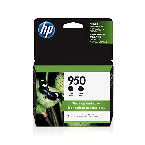 에이치피 HP 950 2 Ink Cartridges Black Works with HP OfficeJet Pro 251dw, 276dw, 8100, 8600 Series CN049AN