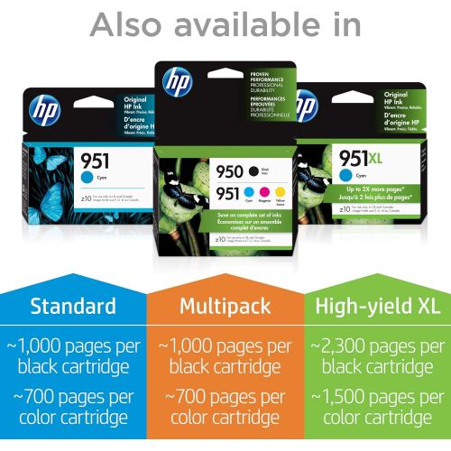 에이치피 HP 950 2 Ink Cartridges Black Works with HP OfficeJet Pro 251dw, 276dw, 8100, 8600 Series CN049AN