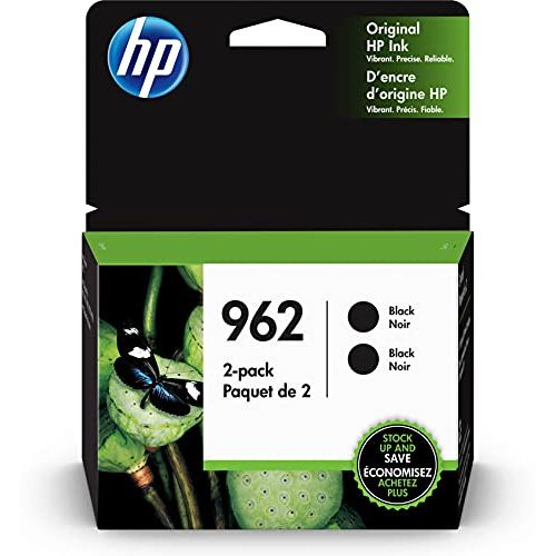 에이치피 HP 962 2 Ink Cartridges Black Works with HP OfficeJet Pro 9000 Series 3JB33AN