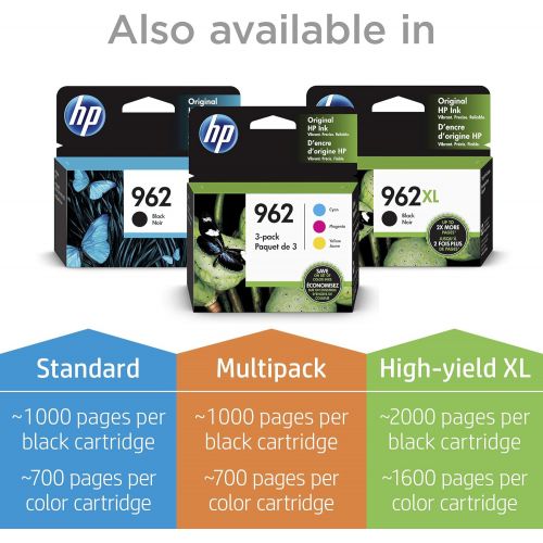 에이치피 HP 962 2 Ink Cartridges Black Works with HP OfficeJet Pro 9000 Series 3JB33AN