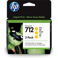 HP 712 Yellow 29-ml 3-Pack Genuine Ink Cartridges (3ED79A) for DesignJet T650, T630, T230, T210 & Studio Plotter Printers