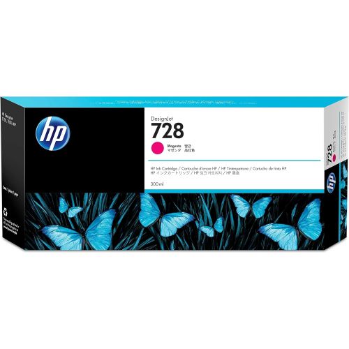 에이치피 HP 728 Magenta 300-ml Genuine Ink Cartridge (F9K16A) for DesignJet T830 MFP & T730 Large Format Plotter Printers