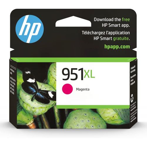 에이치피 Original HP 951XL Magenta High-yield Ink Cartridge Works with HP OfficeJet 8600, HP OfficeJet Pro 251dw, 276dw, 8100, 8610, 8620, 8630 Series Eligible for Instant Ink CN047AN