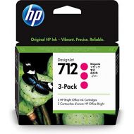 HP 712 Magenta 29-ml 3-Pack Genuine Ink Cartridges (3ED78A) for DesignJet T650, T630, T230, T210 & Studio Plotter Printers