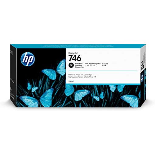 에이치피 HP 746 Photo Black 300-ml Genuine Ink Cartridge (P2V82A) for DesignJet Z6 & Z9+ Large Format Printers