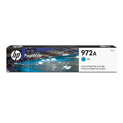 에이치피 HP 972A PageWide Cartridge Cyan Works with HP PageWide Pro 452 Series, 477 Series, 552dw, 577 Series L0R86AN