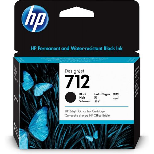 에이치피 HP 712 Black 80-ml Genuine Ink Cartridge (3ED71A) for DesignJet T650, T630, T230, T210 & Studio Plotter Printers