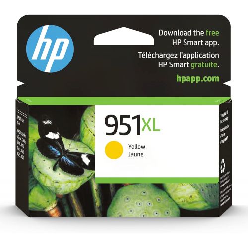 에이치피 Original HP 951XL Yellow High-yield Ink Cartridge Works with HP OfficeJet 8600, HP OfficeJet Pro 251dw, 276dw, 8100, 8610, 8620, 8630 Series Eligible for Instant Ink CN048AN