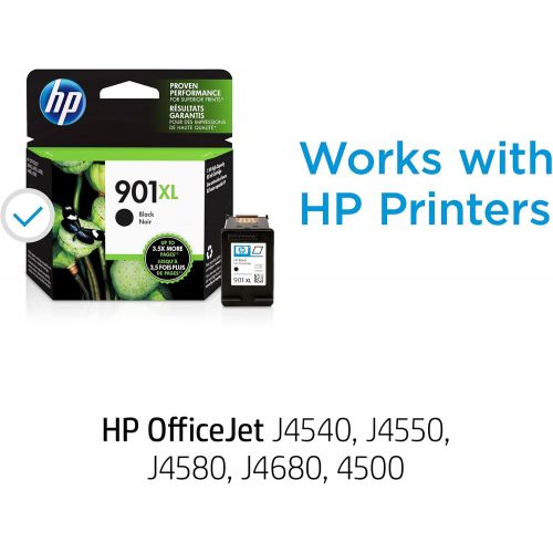 에이치피 Original HP 901XL Black High-yield Ink Cartridge Works with HP OfficeJet J4500, J4680, 4500 Series CC654AN