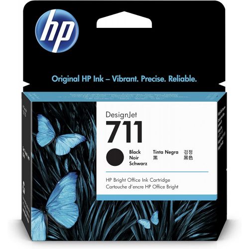 에이치피 HP 711 80-ml Black Designjet Ink Cartridge (CZ133A) for HP Designjet T120 24-in Printer HP Designjet T520 24-in Printer HP Designjet T520 36-in PrinterHP Designjet printheads help