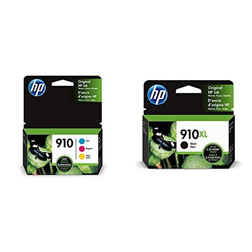 에이치피 HP 910 3 Ink Cartridges Cyan, Magenta, Yellow 3YL58AN, 3YL59AN, 3YL60AN & 910XL Ink Cartridge Black 3YL65AN