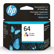 Original HP 64 Tri-color Ink Cartridge Works with HP ENVY Inspire 7950e; ENVY Photo 6200, 7100, 7800; Tango Series Eligible for Instant Ink N9J89AN