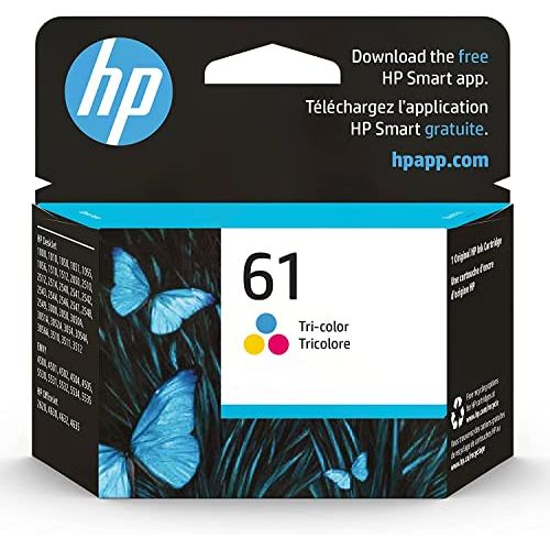 에이치피 Original HP 61 Tri-color Ink Works with DeskJet 1000, 1010, 1050, 1510, 2050, 2510, 2540, 3000, 3050, 3510; ENVY 4500, 5530; OfficeJet 2620, 4630 Series Eligible for Instant Ink CH