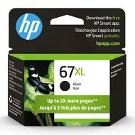 Original HP 67XL Black High-yield Ink Cartridge Works with HP DeskJet 1255, 2700, 4100 Series, HP ENVY 6000, 6400 Series Eligible for Instant Ink 3YM57AN
