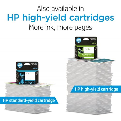 에이치피 Original HP 67XL Tri-color High-yield Ink Cartridge Works with HP DeskJet 1255, 2700, 4100 Series, HP ENVY 6000, 6400 Series Eligible for Instant Ink 3YM58AN