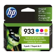 Original HP 933 Cyan, Magenta, Yellow Ink Cartridges (3-pack) Works with HP OfficeJet 6100, 6600, 6700, 7110, 7510, 7610 Series N9H56FN