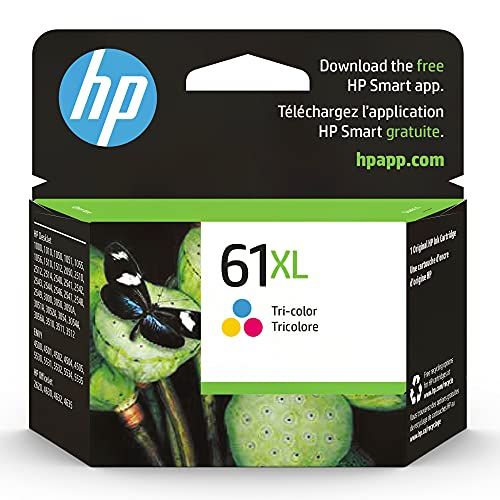 에이치피 Original HP 61XL Tri-color High-yield Ink Works with DeskJet 1000, 1010, 1050, 1510, 2050, 2510, 2540, 3000, 3050, 3510; ENVY 4500, 5530; OfficeJet 2620, 4630 Eligible for Instant