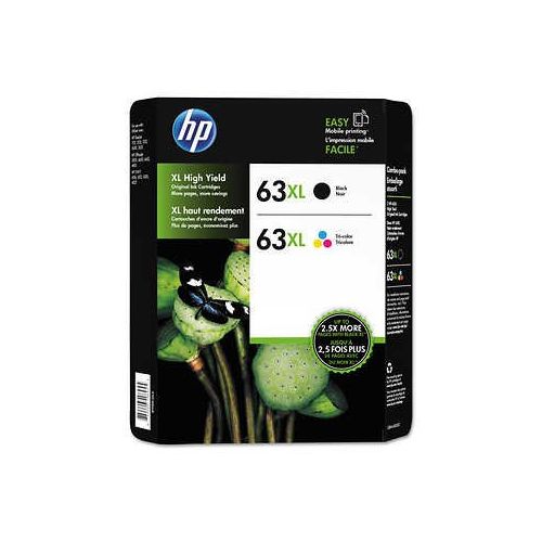 에이치피 HP 63XL Black and Color Combo Ink Cartridges, 2 pk