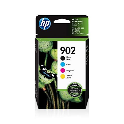 에이치피 HP 902 4 Ink Cartridges Black, Cyan, Magenta, Yellow Works with HP OfficeJet 6900 Series, HP OfficeJet Pro 6900 Series T6L98AN, T6L86AN, T6L90AN, T6L94AN