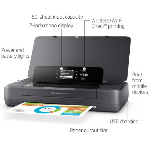 에이치피 HP OfficeJet 200 Portable Printer with Wireless & Mobile Printing (CZ993A)