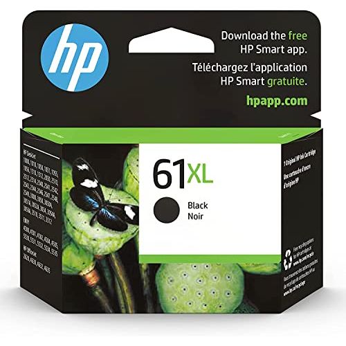 에이치피 Original HP 61XL Black High-yield Ink Works with DeskJet 1000, 1010, 1050, 1510, 2050, 2510, 2540, 3000, 3050, 3510; ENVY 4500, 5530; OfficeJet 2620, 4630 Series Eligible for Insta