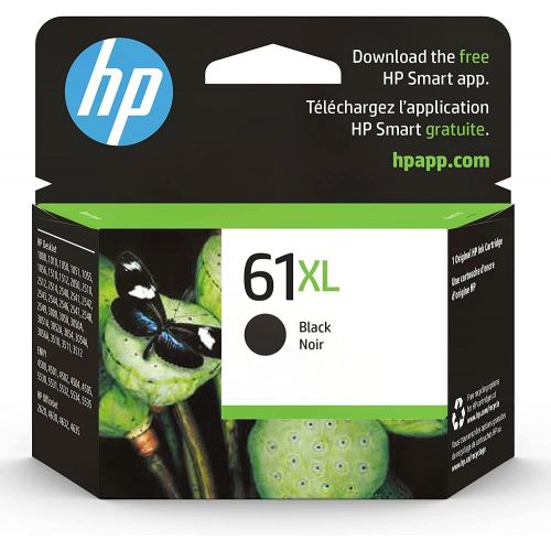 에이치피 Original HP 61XL Black High-yield Ink Works with DeskJet 1000, 1010, 1050, 1510, 2050, 2510, 2540, 3000, 3050, 3510; ENVY 4500, 5530; OfficeJet 2620, 4630 Series Eligible for Insta