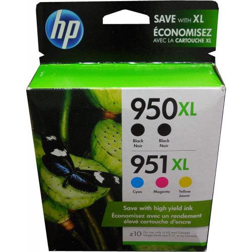 에이치피 HP 951Xl / 950Xl (F6v12fn) Ink Cartridges (Cyan Magenta Yellow Black) 5-Pack in Retail Packaging