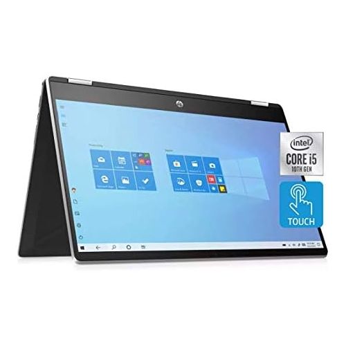에이치피 HP Pavilion x360 15.6 HD WLED-Backlit Touchscreen 2-in-1 Laptop 10th Gen Intel Core i5-10210U 16GB DDR4 RAM 512GB SSD Natural Silver Windows 10 Home with Woov Mouse Pad Bundle