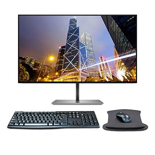 에이치피 HP Z27u G3 27 Inch 2560 x 1440 QHD IPS LED-Backlit LCD Monitor Bundle with Blue Light Filter, HDMI, DisplayPort, USB Type-C, Gel Mouse Pad, and MK270 Wireless Keyboard and Mouse Co