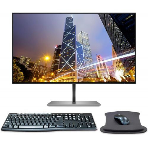 에이치피 HP Z27u G3 27 Inch 2560 x 1440 QHD IPS LED-Backlit LCD Monitor Bundle with Blue Light Filter, HDMI, DisplayPort, USB Type-C, Gel Mouse Pad, and MK270 Wireless Keyboard and Mouse Co