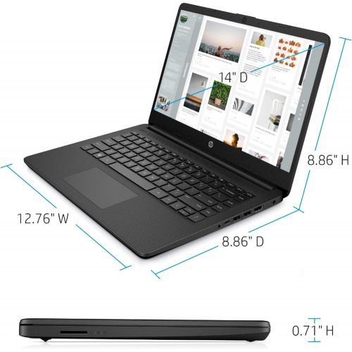 에이치피 HP 14 HD WLED Backlit High Performance Business Laptop, AMD Athlon Silver 3050U up to 3.2GHz, 8GB DDR4, 256GB SSD, Wireless-AC, HDMI, Bluetooth, Webcam, SD Card Reader, Windows 10