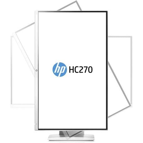 에이치피 HP HC270CR HCE 27IN 2560X1440-QHD 3M:1-Contrast 12MS-Response VGA/HDMI/DP LED Display W/Pivot/Swivel/TILT-Adjustment Webcam & Speakers White 3YR